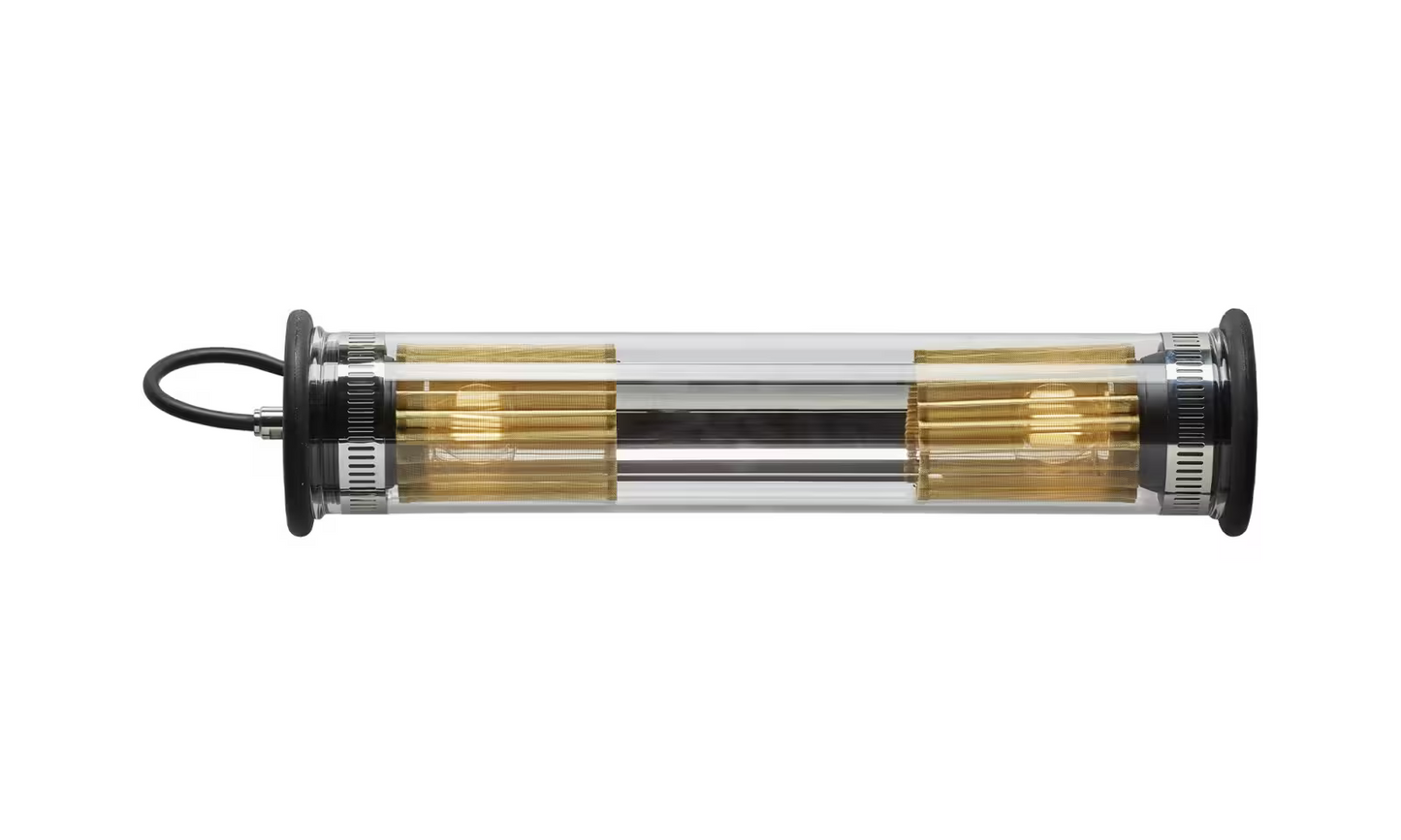 In The Tube ITT 100-500 Gold Mesh Wall Light with Borosilicate Glass