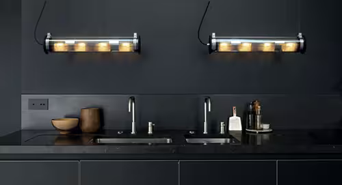 In The Tube ITT 120-700 Silver Mesh Wall Light with Borosilicate Glass