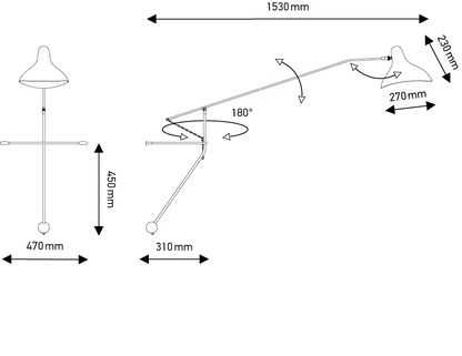 DCW éditions Mantis Wall Lamp