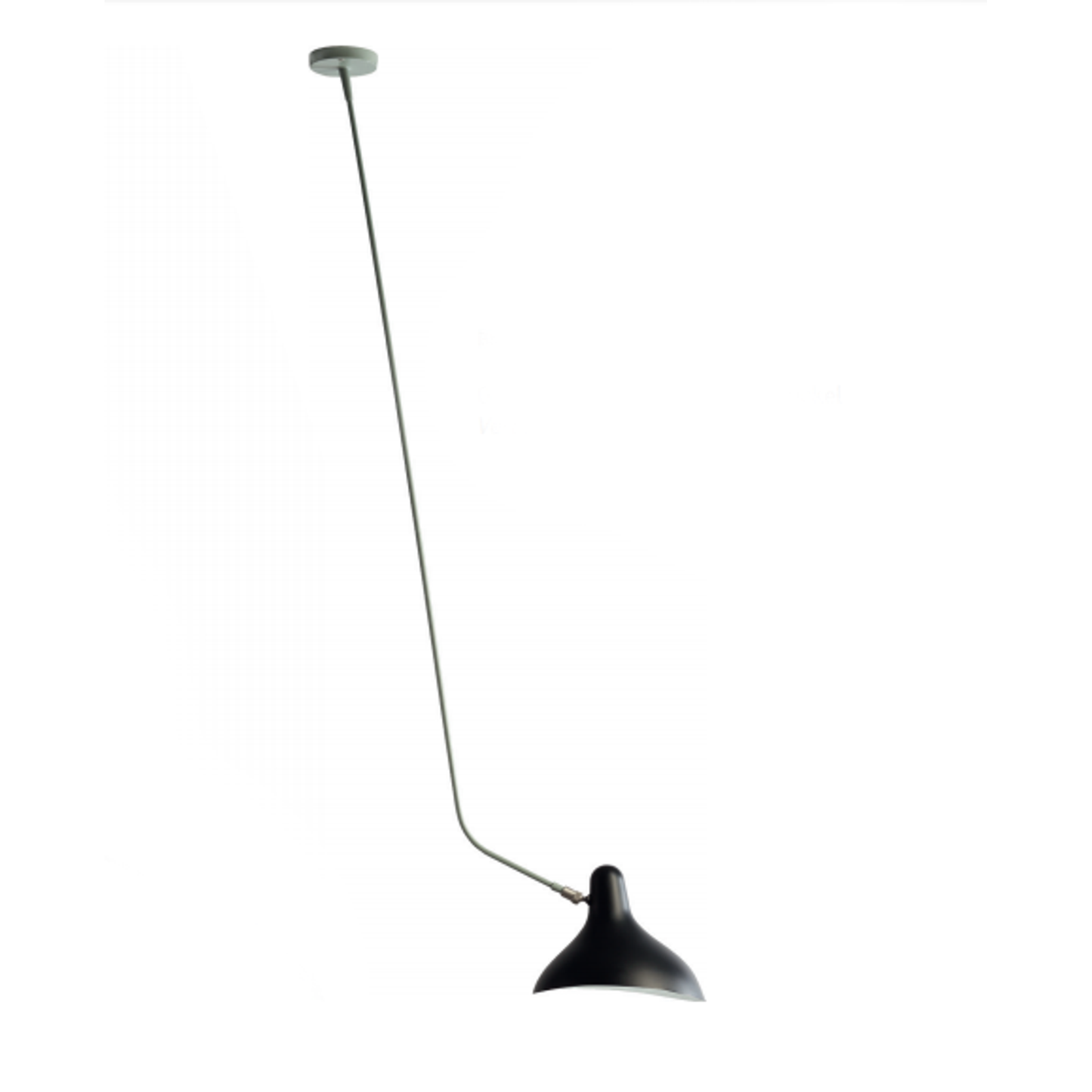 Mantis BS4 L Long Black Head Metal Pendant with Brass Detailing