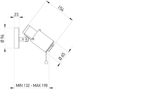 Biny Spot Polished Nickel Body LED Wall Light Without Switch