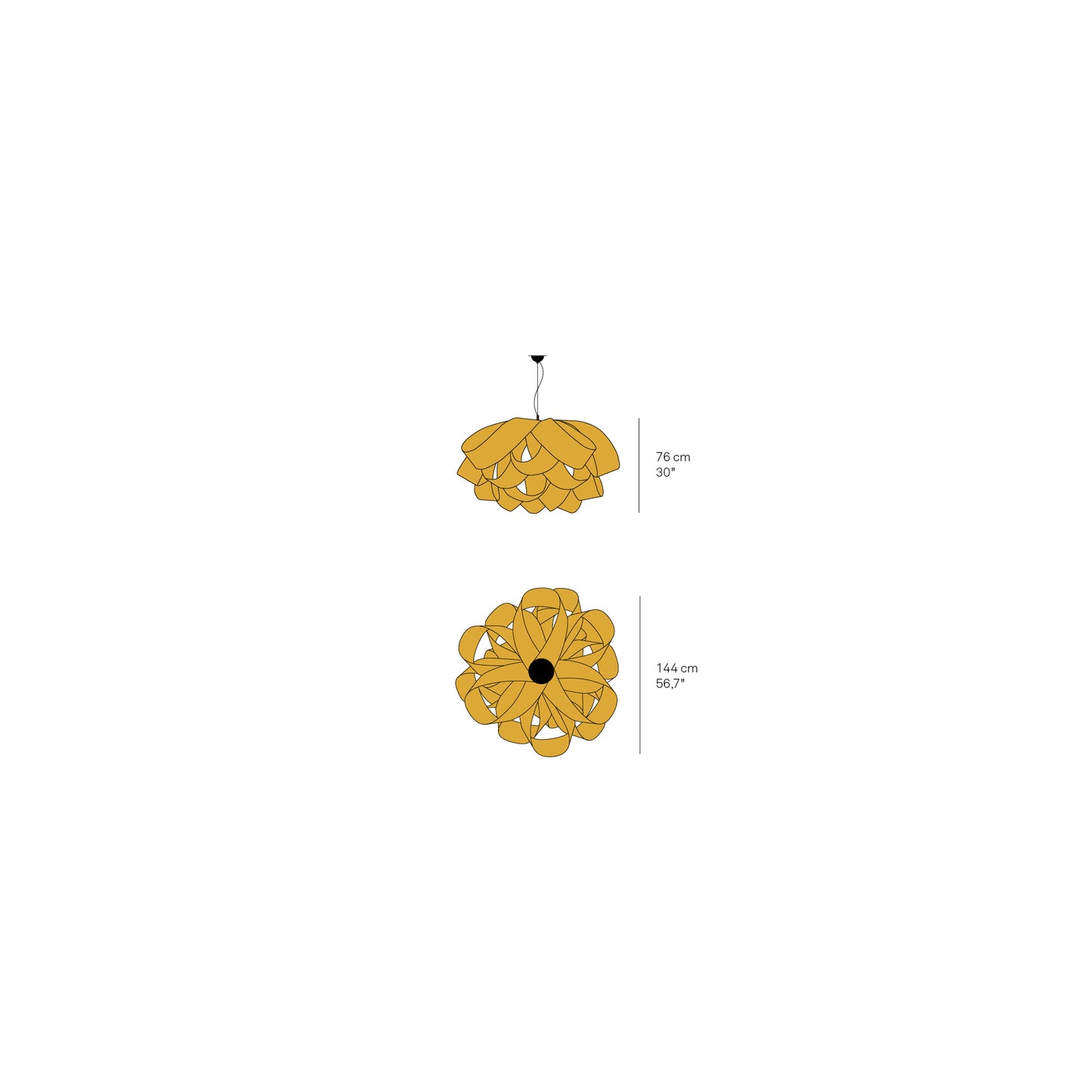 Agatha Large Pendant with Elegant Interlacing Whorls