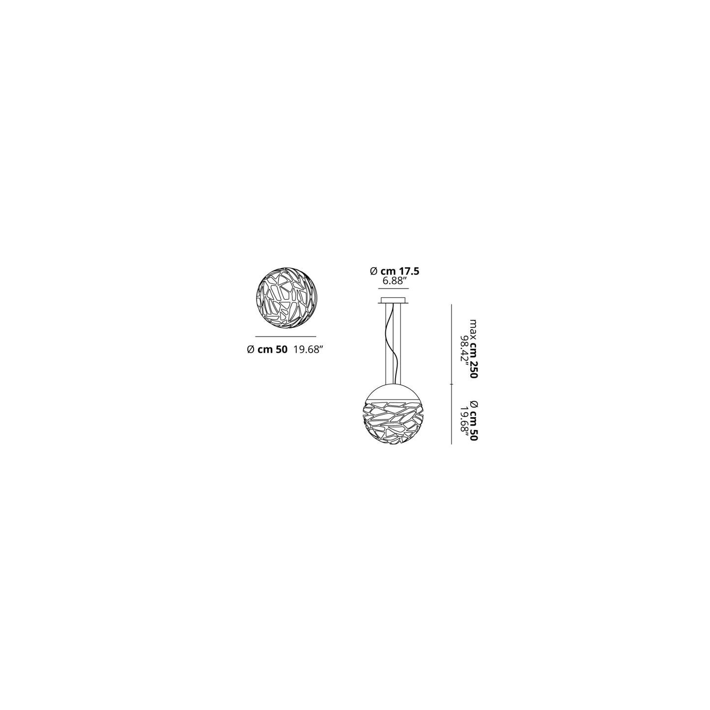 Kelly Sphere 50 Medium Pendant