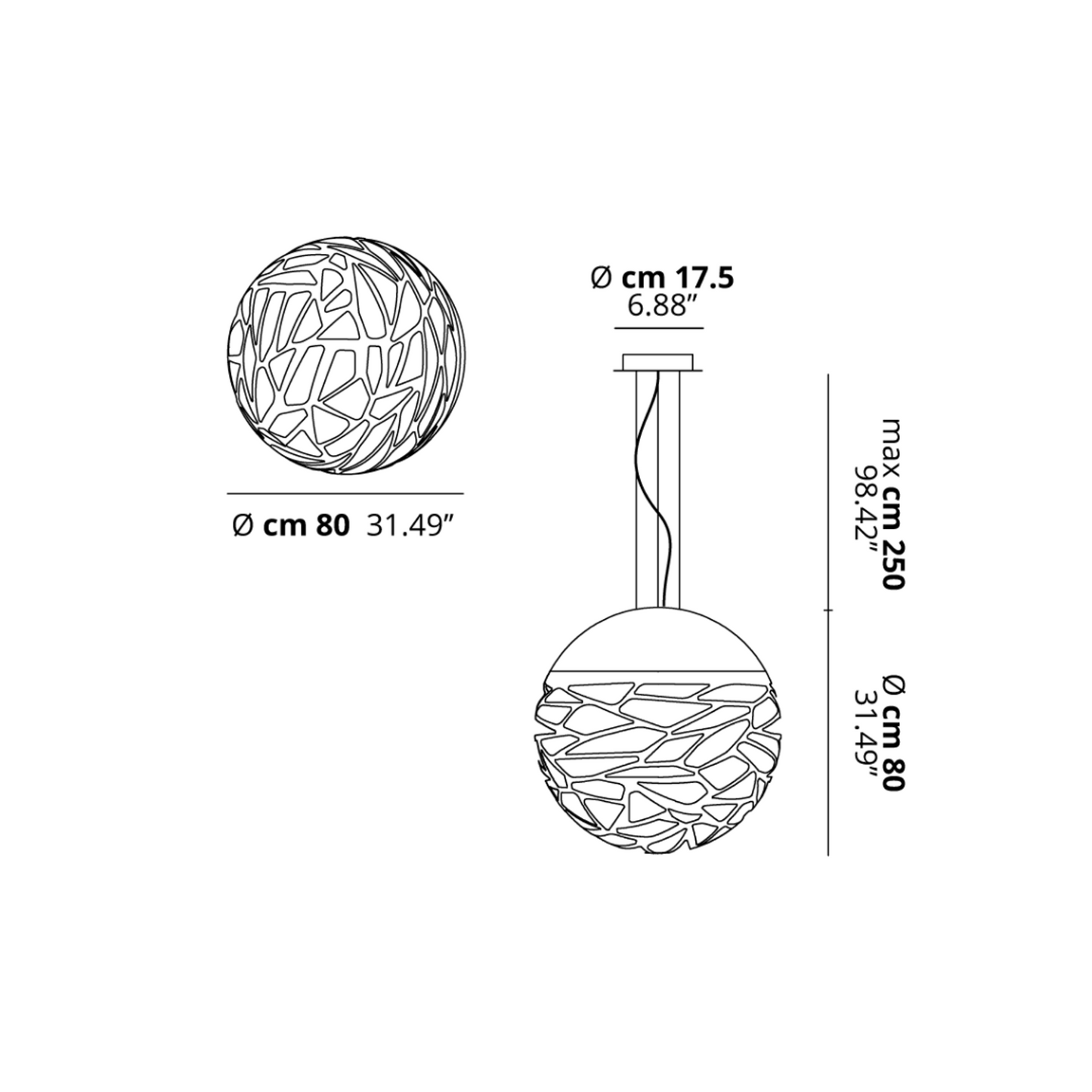 Kelly Sphere 80 Large Pendant