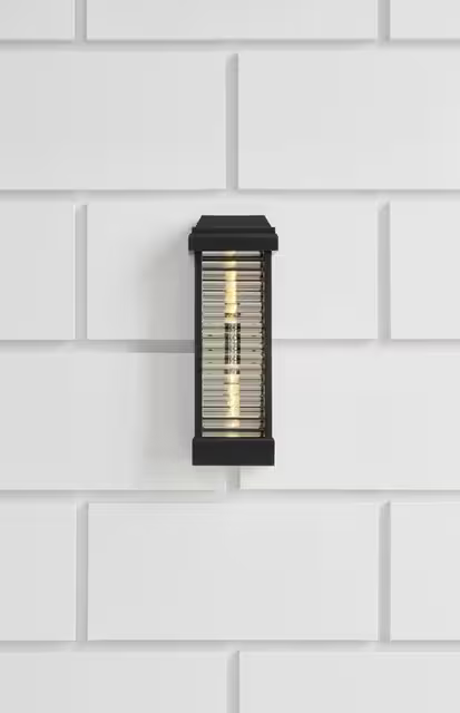 Dunmore Tell Curved Glass Louver Sconce