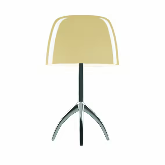 Lumiere Grande On/Off Black Chrome Table Lamp with Black Glass Diffuser