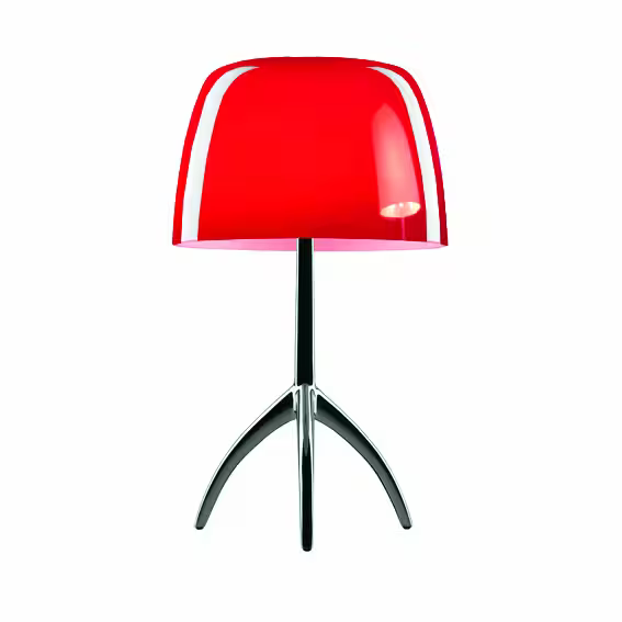 Lumiere Grande On/Off Black Chrome Table Lamp with Black Glass Diffuser