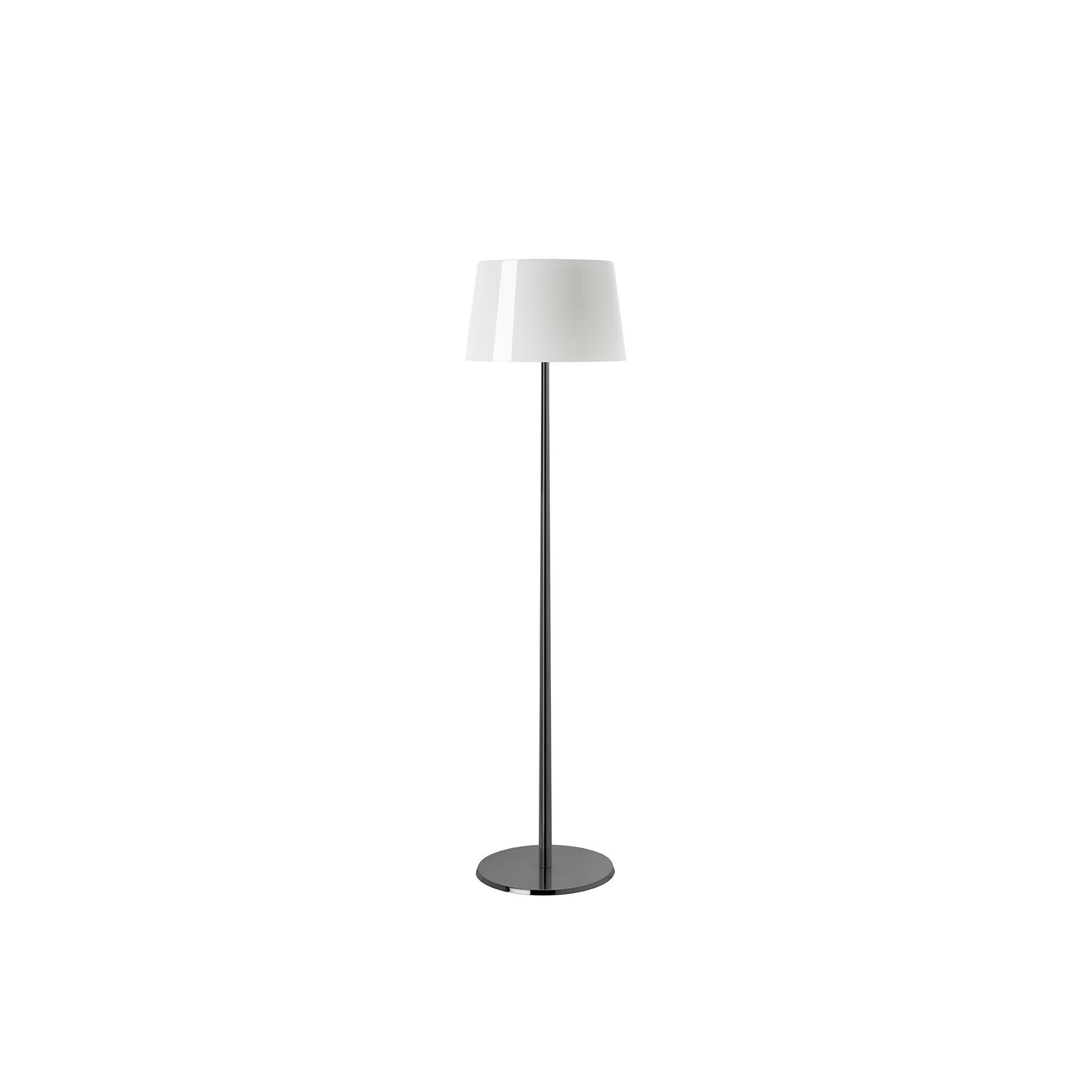 Lumiere XXL Extra-Large Chrome Floor Lamp with Blown Glass Diffuser