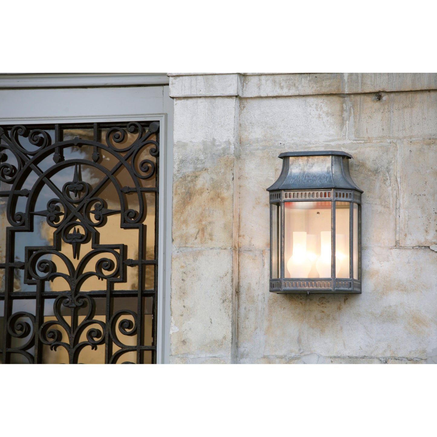 LOUIS PHILIPPE 2 Clear Glass Wall Light
