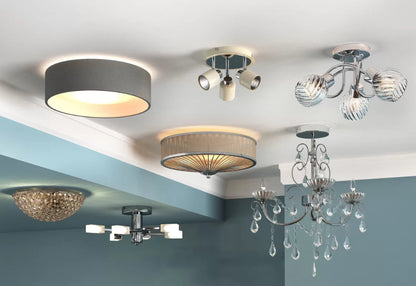 Dar OSLO 3lt Flush Ceiling Light