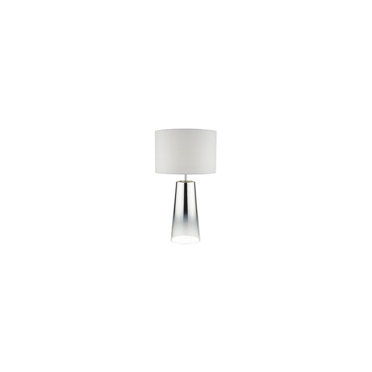 Smokey Chromed Glass Table Lamp