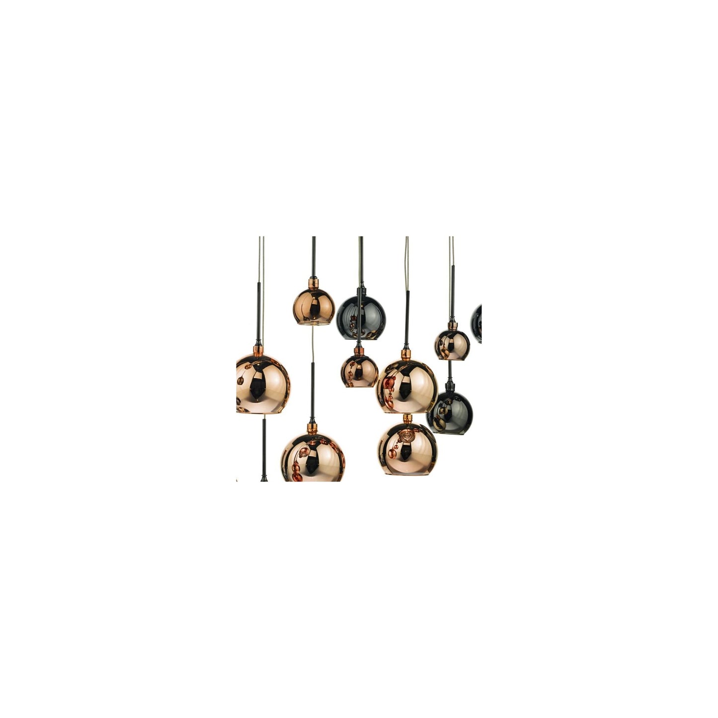 Aurelia 15-Light Bar Pendant Black Chrome & Multi Colour