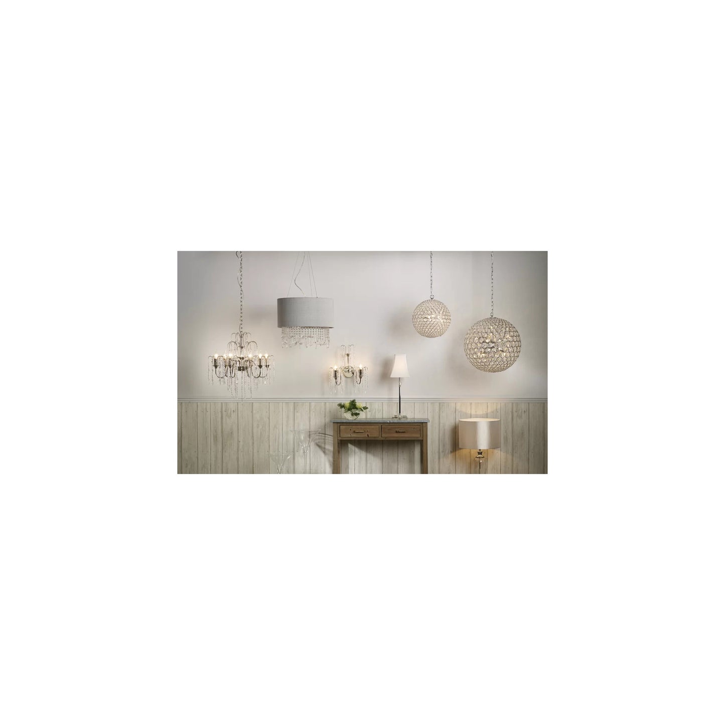 Hinton Crystal Glass Table Lamp