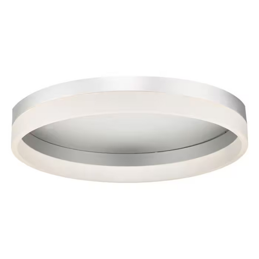 Tybalt Flush LED Silver & Acrylic