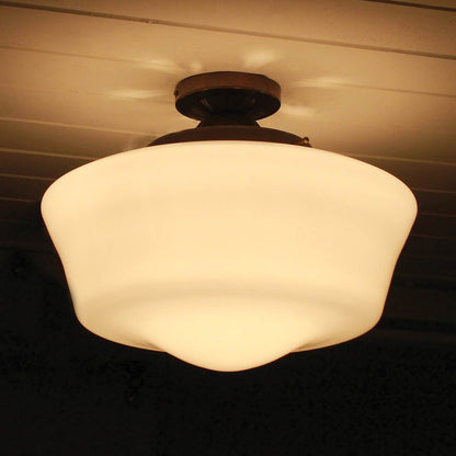 Mullan Lighting Schoolhouse Semi-Flush Ceiling Light