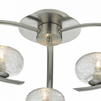Dar Leighton Three-Light Semi-Flush Ceiling Light