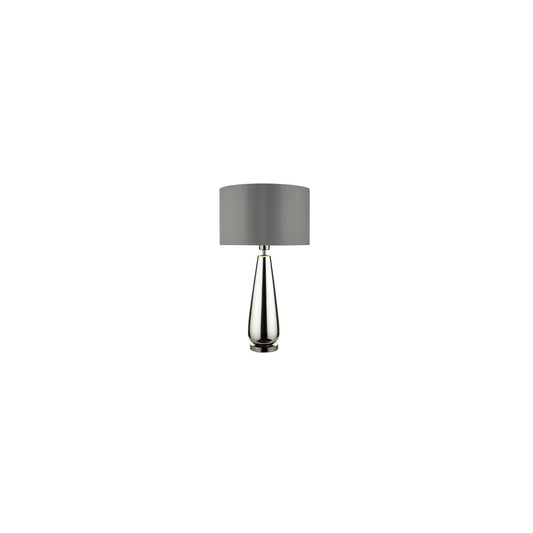 Pablo Table Lamp Black Chrome Base with Smoked Grey Shade