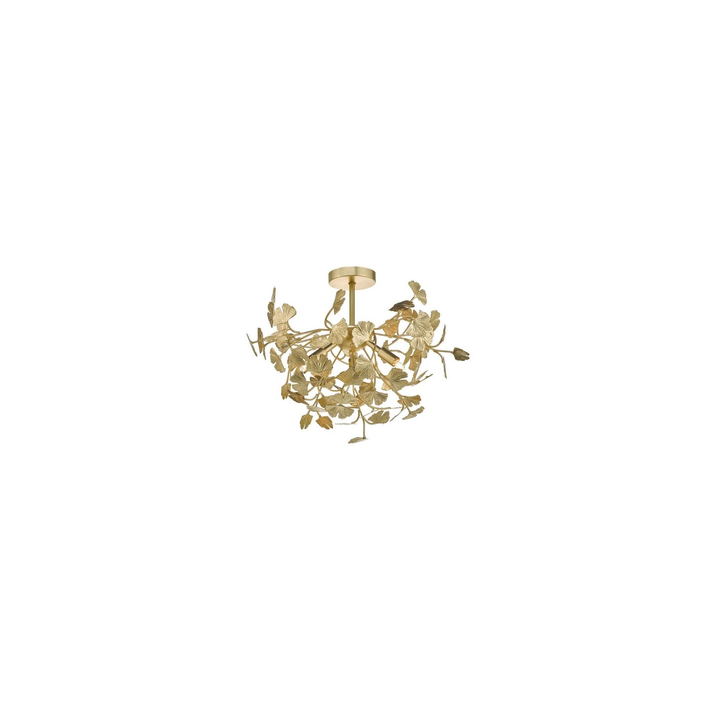 Yadira 4-Light Semi Flush with Hand Applied Gold Leaf