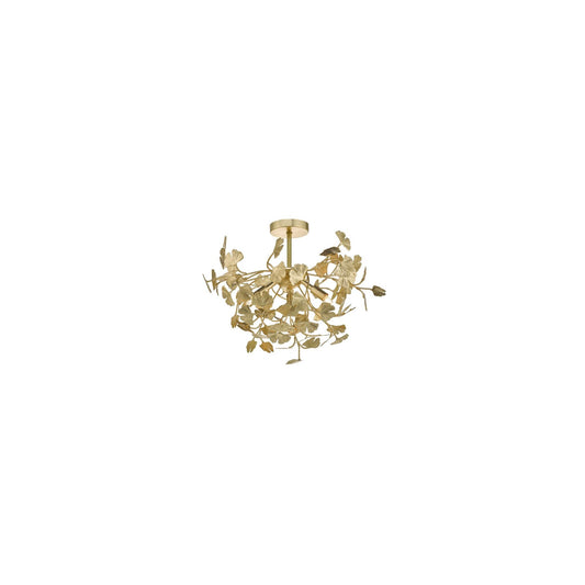 Yadira 4-Light Semi Flush with Hand Applied Gold Leaf