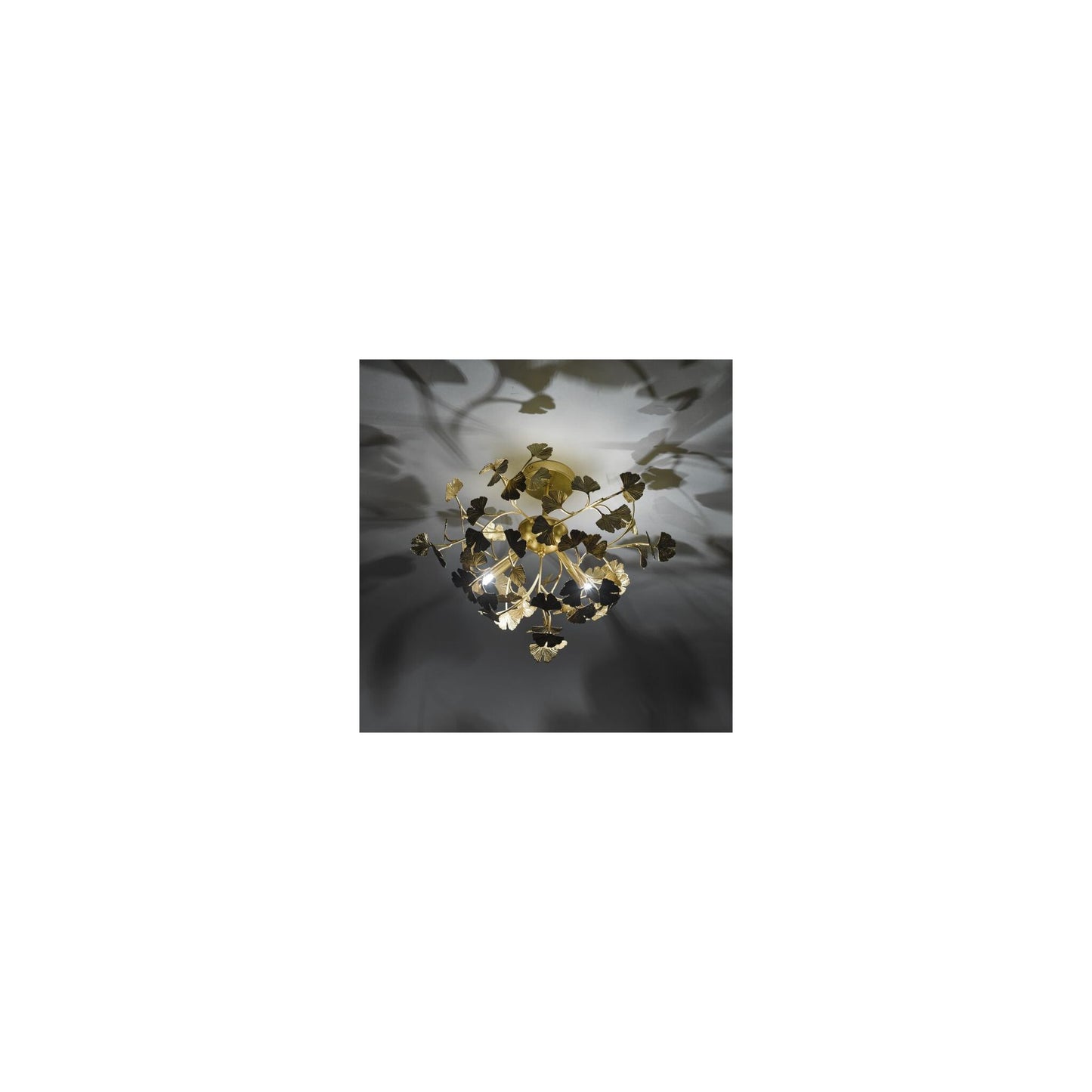 Yadira 4-Light Semi Flush with Hand Applied Gold Leaf