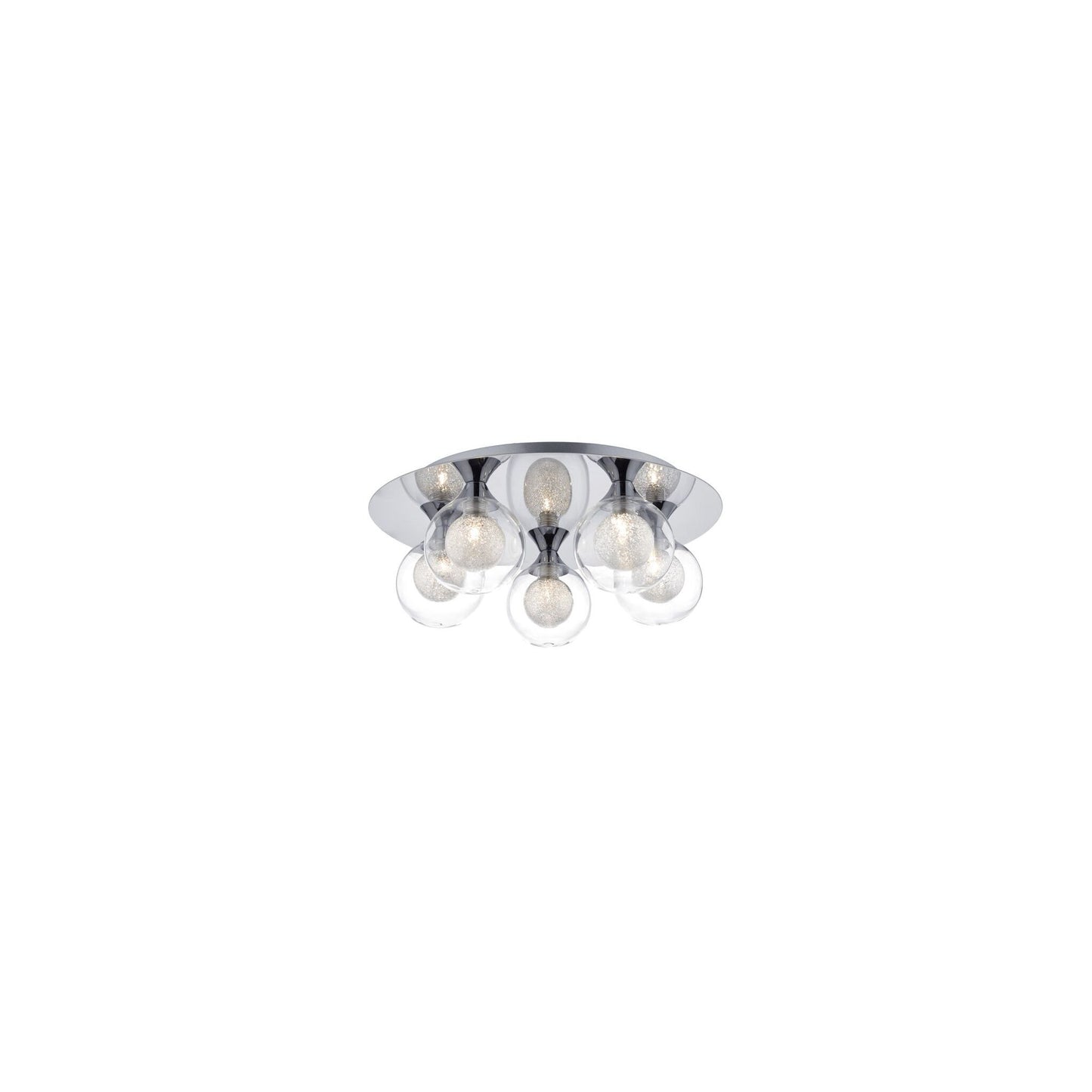 Zeke 5-Light Flush Mount Polished Chrome