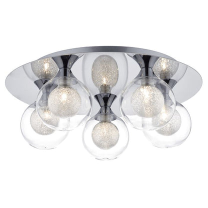 Dar Zeke 5-Light Flush Ceiling Light