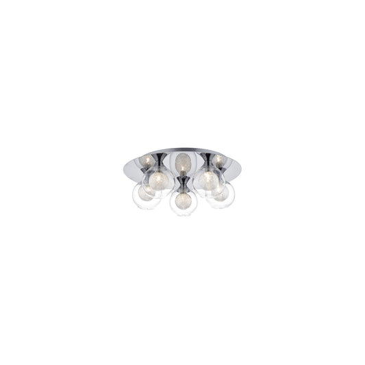 Zeke 5-Light Flush Mount Polished Chrome