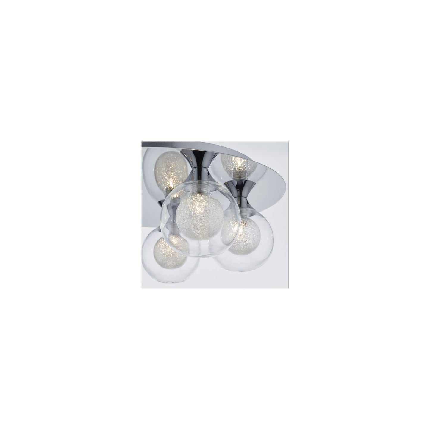 Zeke 5-Light Flush Mount Polished Chrome