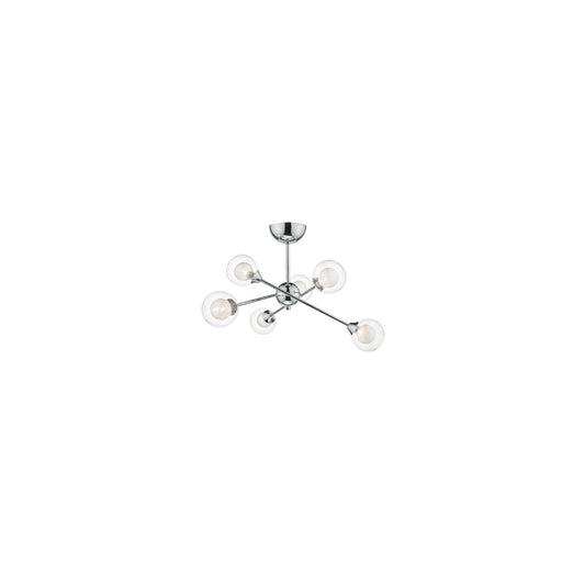 Zeke 6-Light Semi Flush Polished Chrome