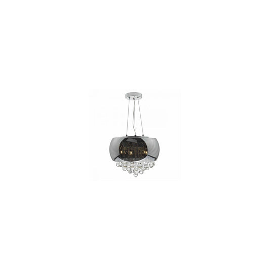 Giselle 5-Light Pendant Smoked with Glass Beads