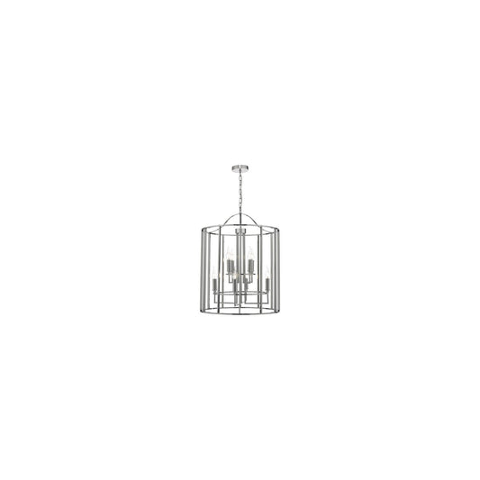 Myka 8-Light Pendant Lantern Polished Chrome
