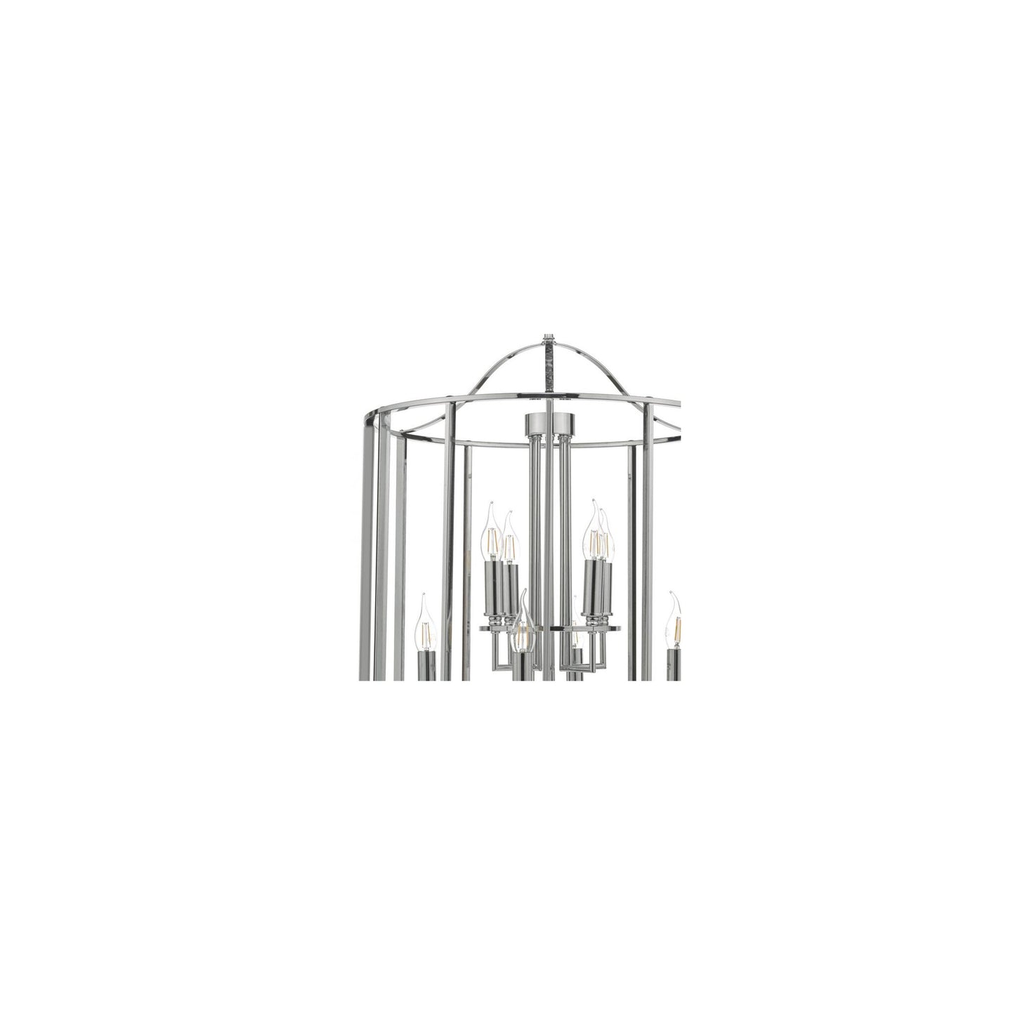 Myka 8-Light Pendant Lantern Polished Chrome