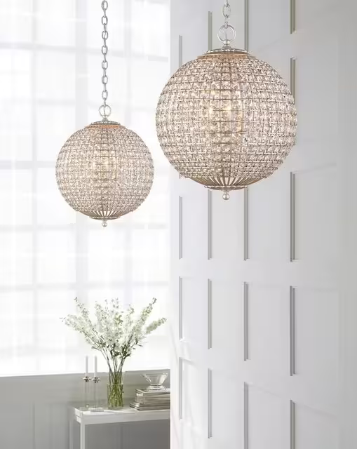 Renwick Sphere Pendant with Crystal