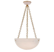 O'Connor Chandelier in Hand-Rubbed Antique Brass and Alabaster