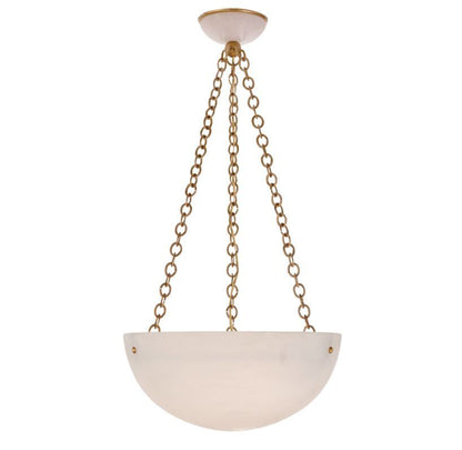 O'Connor Chandelier in Hand-Rubbed Antique Brass and Alabaster