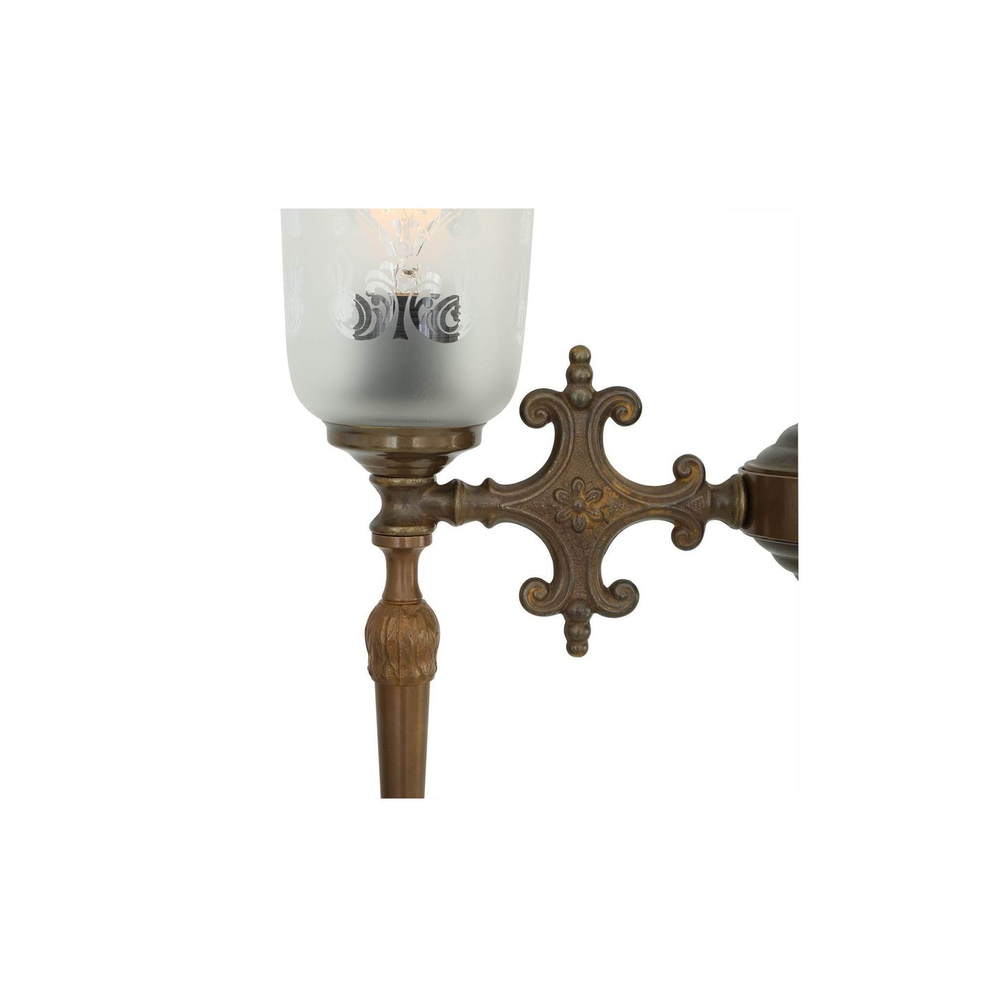 Allen 3-Arm Traditional Brass / Glass Chandelier
