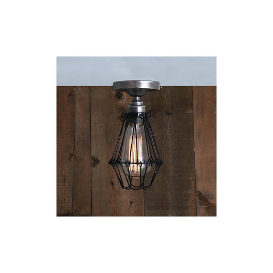 Apoch Industrial Cage Flush Ceiling Light