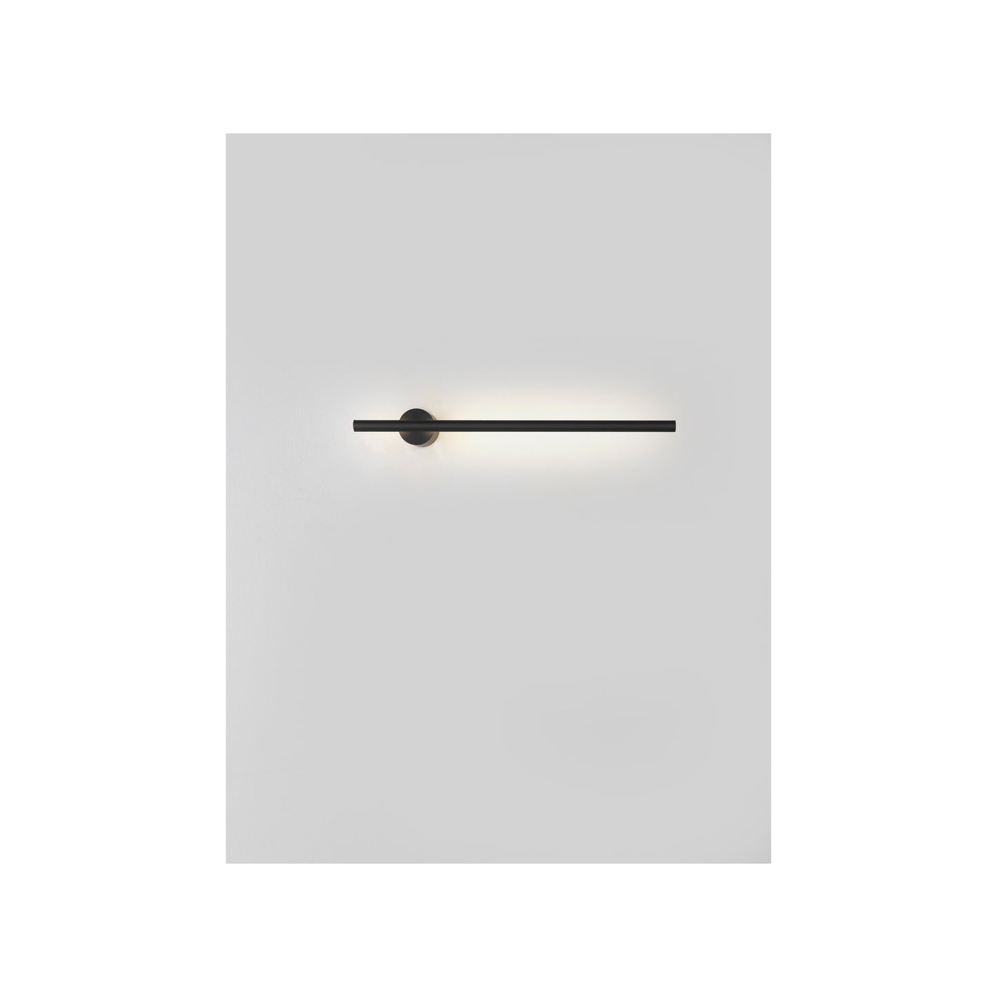Clock LED Wall Light Matt Black
