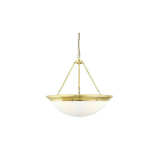 Athlone Traditional Pendant with Half-Dome Glass Shade