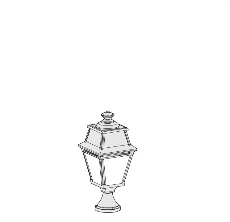 Avenue 2 Model 5 Clear Glass Pillar Mount