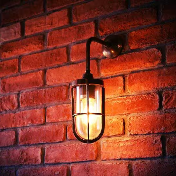 Carac Industrial Well Glass Wall Light