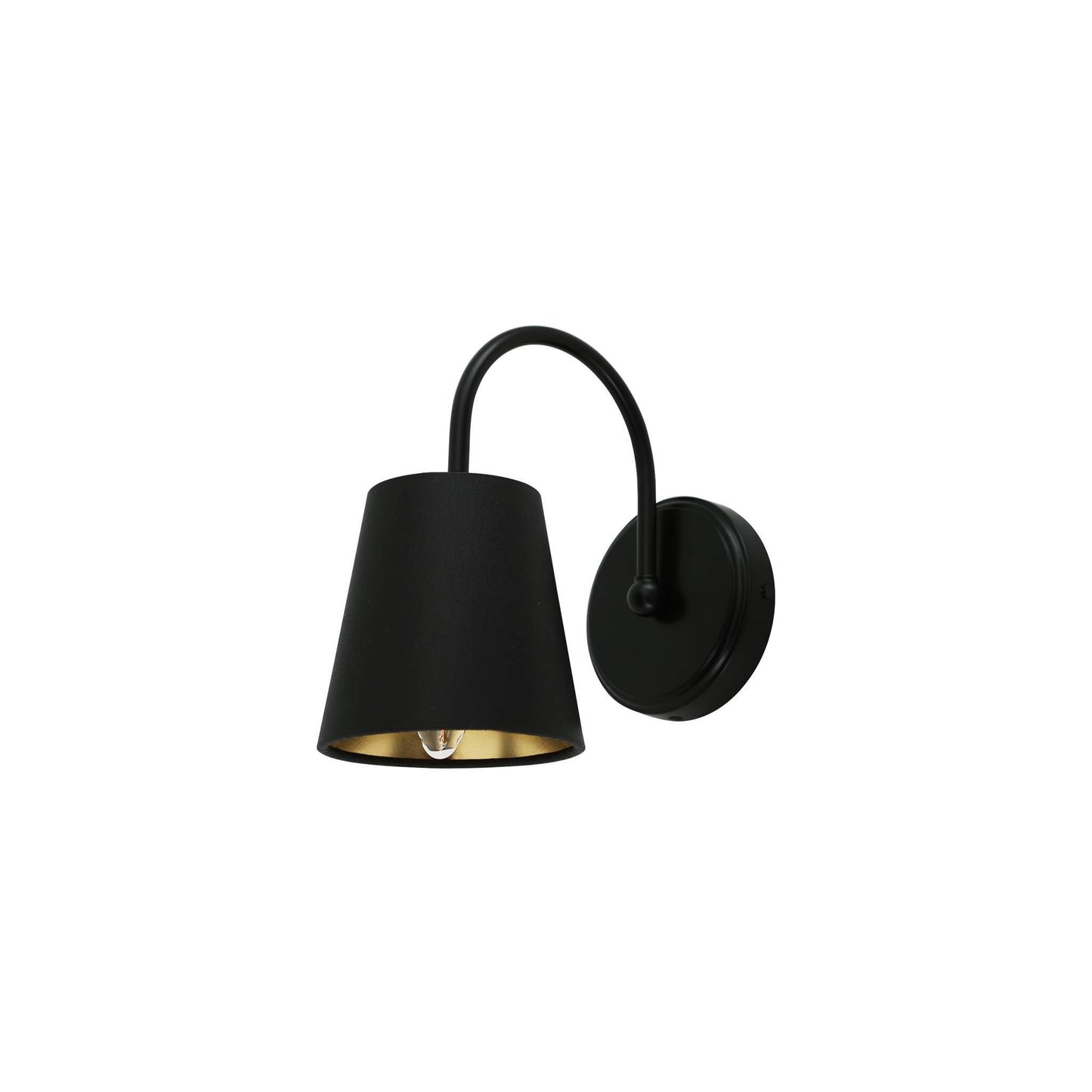 Carrick Contemporary Wall Light with Slender Curved Arm