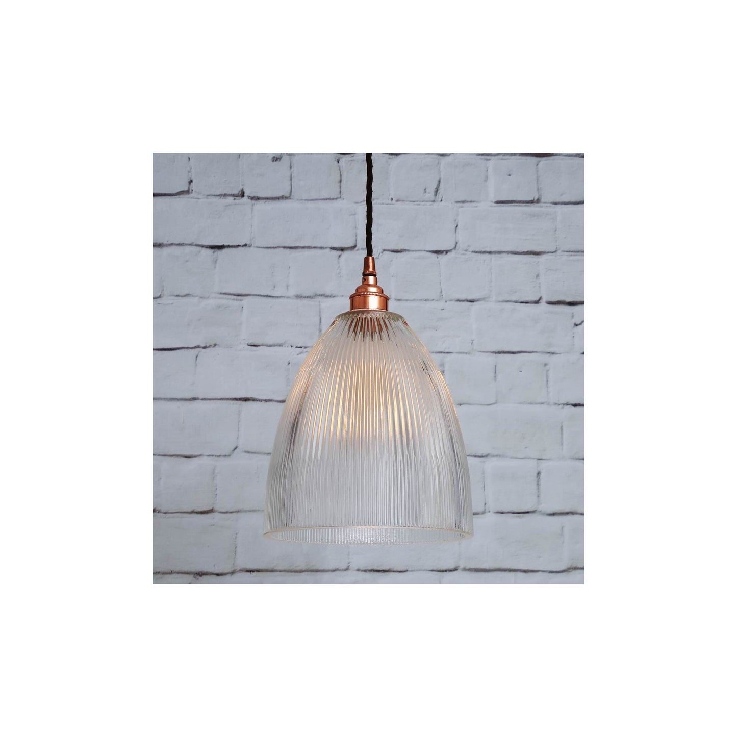 Corvera Holophane Glass Pendant