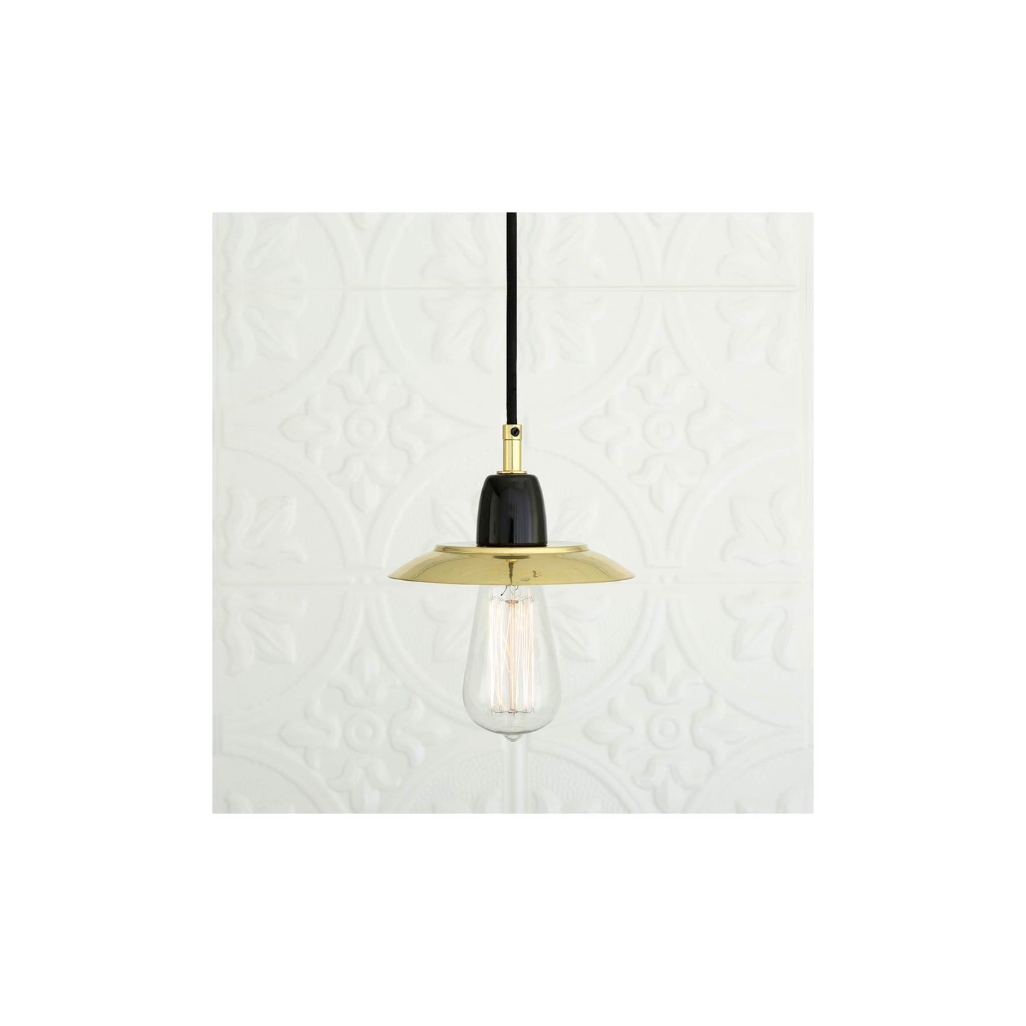 Doon Modern Ceramic & Brass Pendant