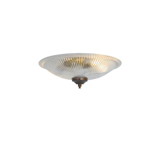 Nicosa Shallow Holophane Flush Ceiling Light