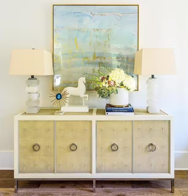 Square Chunky Stacked Table Lamp in Alabaster