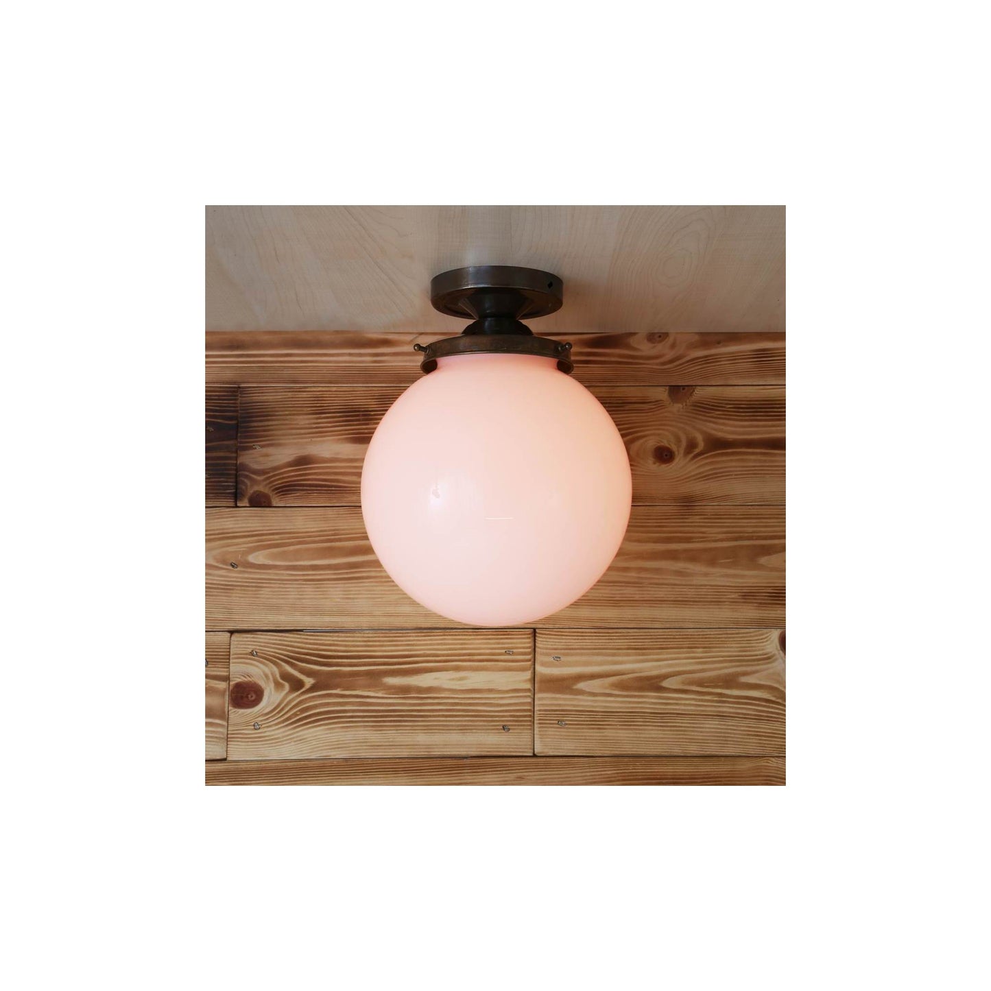 Yerevan Opal Glass Flush Ceiling Light