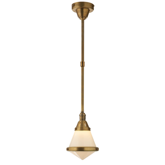 Gale Petite White Glass Pendant