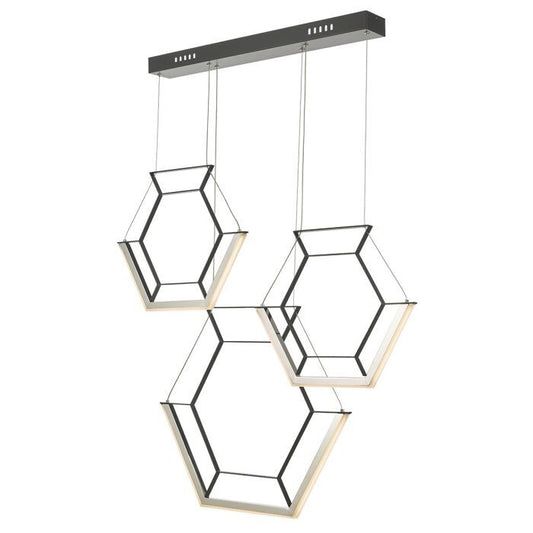 Hexagon 3-Light LED Pendant