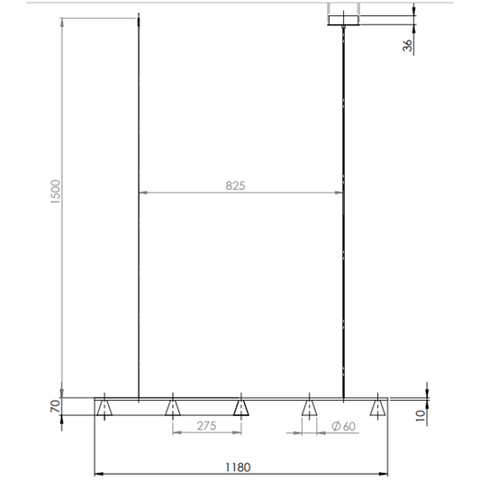 LYB 5-Light LED Bar Pendant